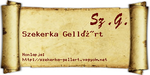 Szekerka Gellért névjegykártya